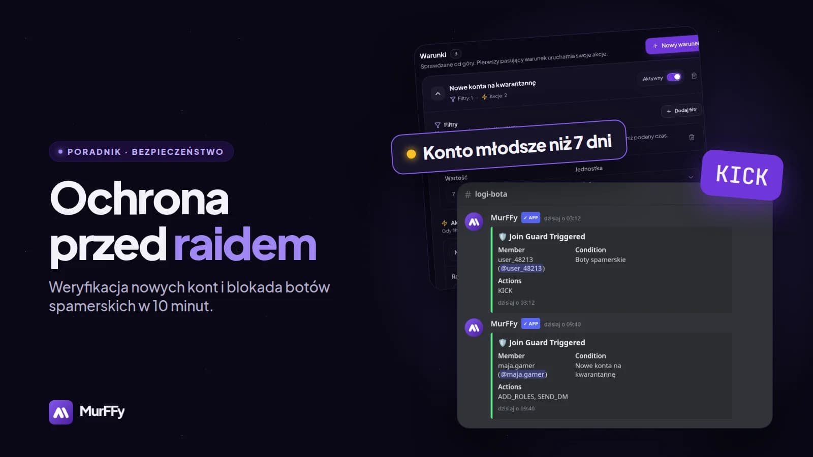 Jak zabezpieczyć serwer Discord przed raidem i botami? Weryfikacja nowych kont (2026)